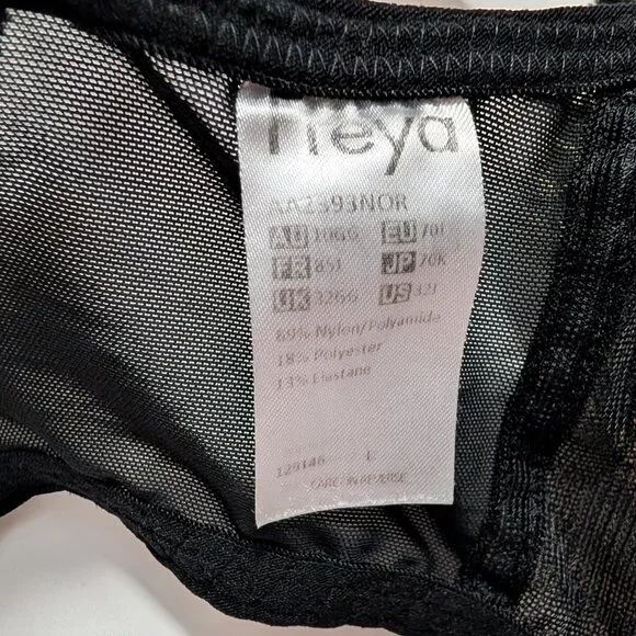 Freya 32GG Rhea Black Padded Half Cup Underwire Bra - Picture 6 of 6